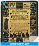 Personalized To My Granddaughter Senior Fleece Blanket From Grandfather You Were Born When The World So Proud Of You Great Customized Blanket Gifts For Graduation Birthday Christmas Thanksgiving