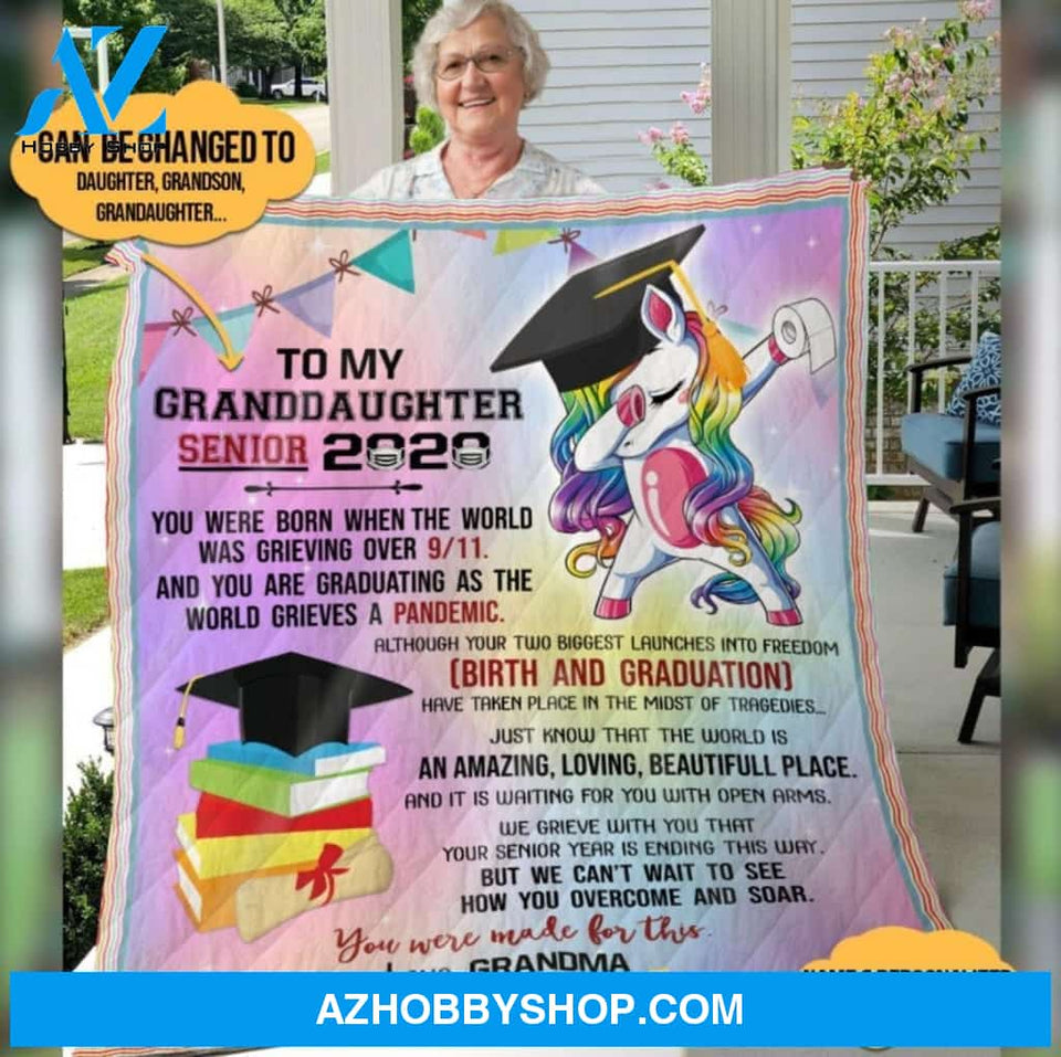 Personalized To My Granddaughter Senior Fleece Blanket From Grandma You Were Made For This Great Customized Blanket Gifts For Graduation Birthday Christmas Thanksgiving