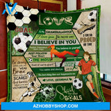 Personalized To My Granddaughter Soccer Fleece Blanket From Grandma I Believe In You Great Customized Blanket Gifts For Graduation Birthday Christmas Thanksgiving