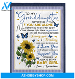 Personalized To My Granddaughter Sunflower Fleece Blanket From Grandma Never Forget That I Love You Great Customized Blanket For Birthday Christmas Thanksgiving
