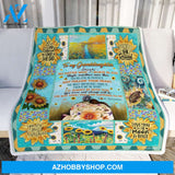 Personalized To My Granddaughter Sunflower Fleece Blanket From Grandma You Are My Sunshine Great Customized Blanket For Birthday Christmas Thanksgiving