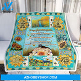Personalized To My Granddaughter Sunflower Fleece Blanket From Grandma You Are My Sunshine Great Customized Blanket For Birthday Christmas Thanksgiving