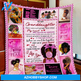 To My Granddaughter,There Was A Little Girl Who Stole My Heart, Love Grandma, Black Woman Quilt Blanket-FitWearPro