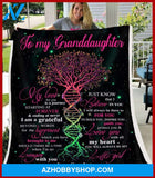 To My Granddaughter Tree Of Life Fleece Blanket Gift For Granddaughter | Family Blanket