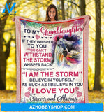 Personalized To My Granddaughter Unicorn Fleece Blanket I Believe In You Great Customized Blanket For Birthday Christmas Thanksgiving