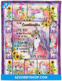 Personalized To My Granddaughter Unicorn Fleece Blanket Never Forget I Love You Great Customized Blanket For Birthday Christmas Thanksgiving