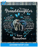 Personalized To My Granddaughter Wolf Fleece Blanket From Grandma My Love For You Is Forever Great Customized Blanket For Birthday Christmas Thanksgiving