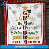 To My Grandma Be Glamorous Fleece Blanket Gift For Family,Birthday,Christmas,Grandma Gift Home Decor Bedding Couch Sofa Soft and Comfy