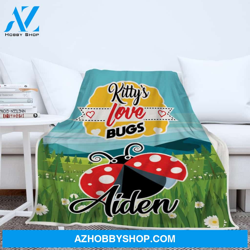 Personalized To My Grandma Fleece Blanket Grandma’s Love Bugs Great Customized Gift For Birthday Christmas Thanksgiving Anniversary Mother's Day