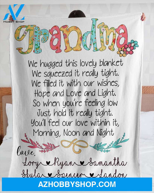 Personalized To My Grandma Fleece Blanket Hope And Love And Light Great Customized Gifts For Birthday Christmas Thanksgiving Mother's Day