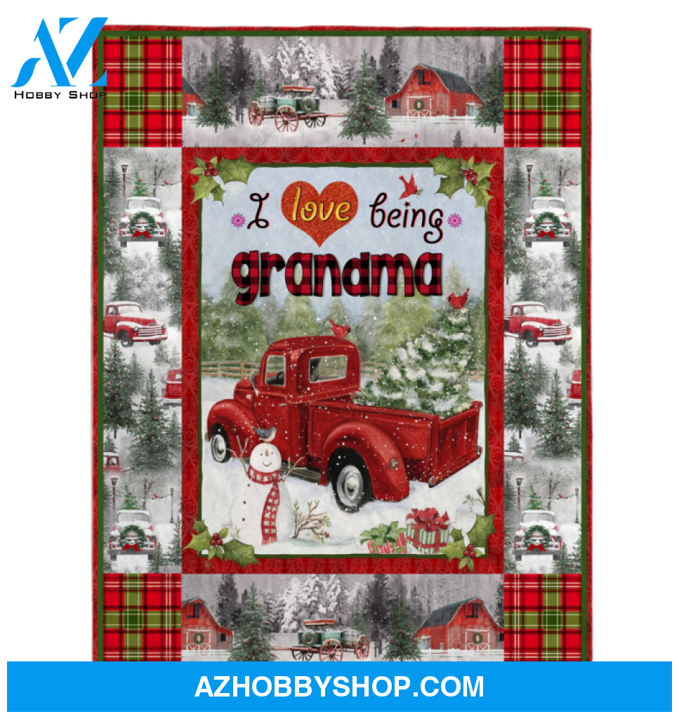 Personalized To My Grandma Fleece Blanket I Love Being Grandma Great Customized Gifts For Birthday Christmas Thanksgiving Mother's Day