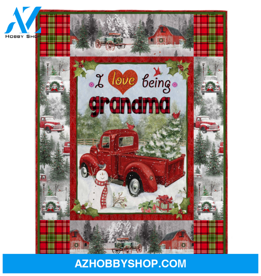 Personalized To My Grandma Fleece Blanket I Love Being Grandma Great Customized Gifts For Birthday Christmas Thanksgiving Mother's Day
