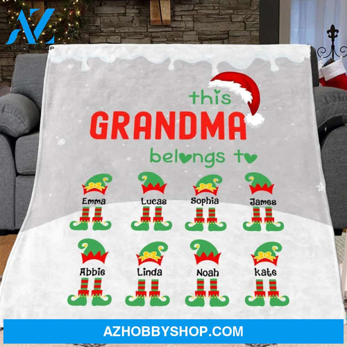 Personalized To My Grandma Fleece Blanket This Grandma Belong To Great Customized Gifts For Birthday Christmas Thanksgiving Mother's Day