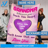 To My Grandma Fleece Blanket We Love You Great Customized Gift For Birthday Christmas Thanksgiving Mother's Day