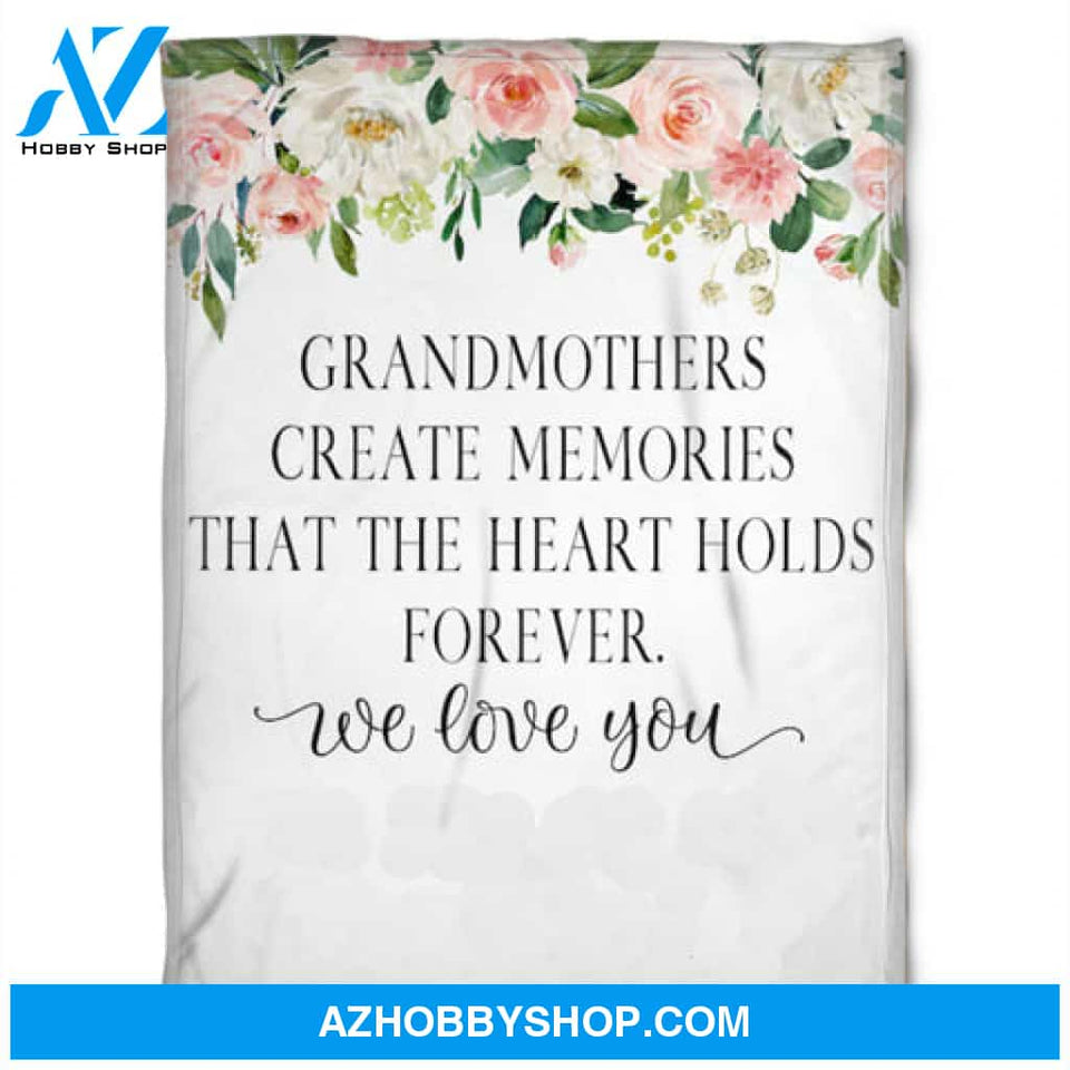 To My Grandma My Grandmother Creat Memories Fleece Blanket Gift For Grandparents Gift From Granddaughter Gift For Grandson 