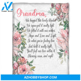 To My Grandma Hugged This Lovely Fleece Blanket Gift For Grandparents Gift From Granddaughter Gift For Grandson 