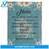 To My Grandma Remember Our Embrace Fleece Blanket Gift For Grandparents Gift From Granddaughter Gift For Grandson 