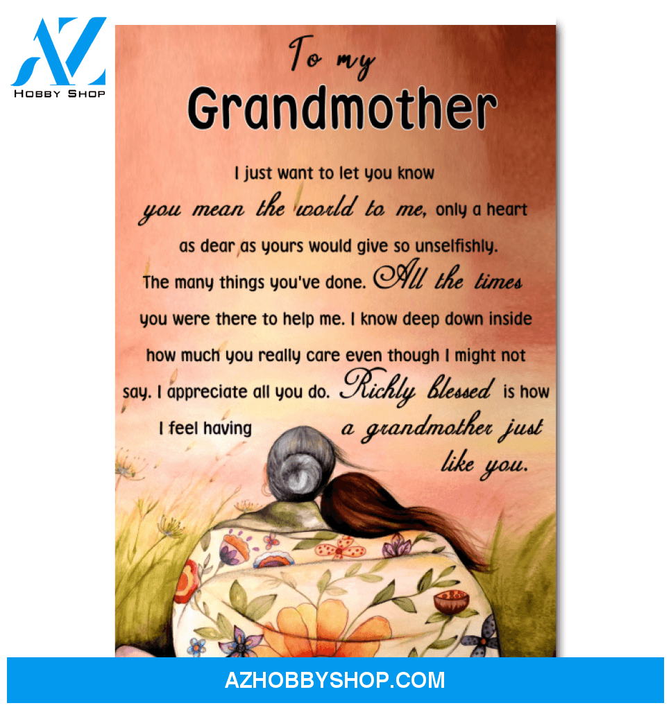 To My Grandmother Poster Gift For Grandma