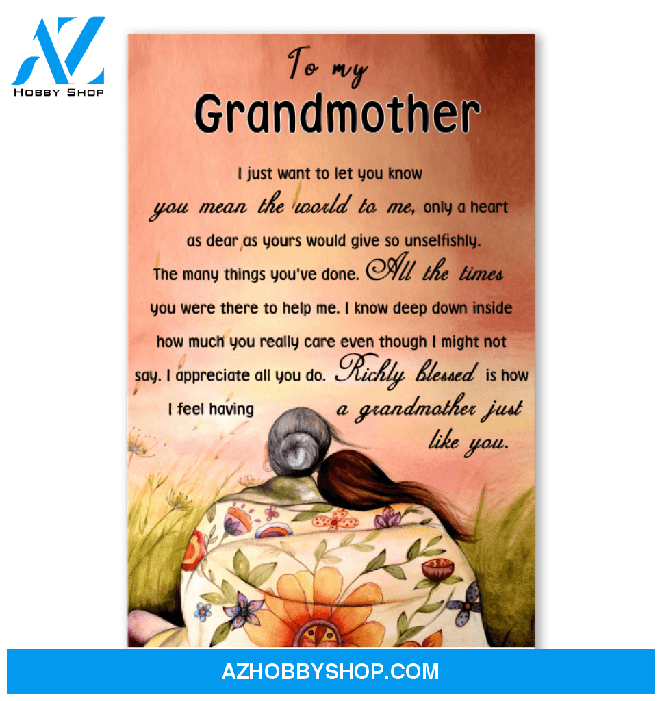 To My Grandmother Poster Gift For Grandma