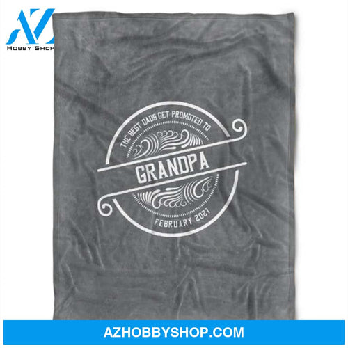 To My Grandpa The Best Dad's Get Promoted To Grandpa Fleece Blanket Gift For Grandparents Gift From Granddaughter Gift For Grandson 