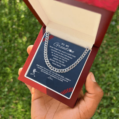 To My Grandson - #1 Fan, Personalized, Cuban Link Chain
