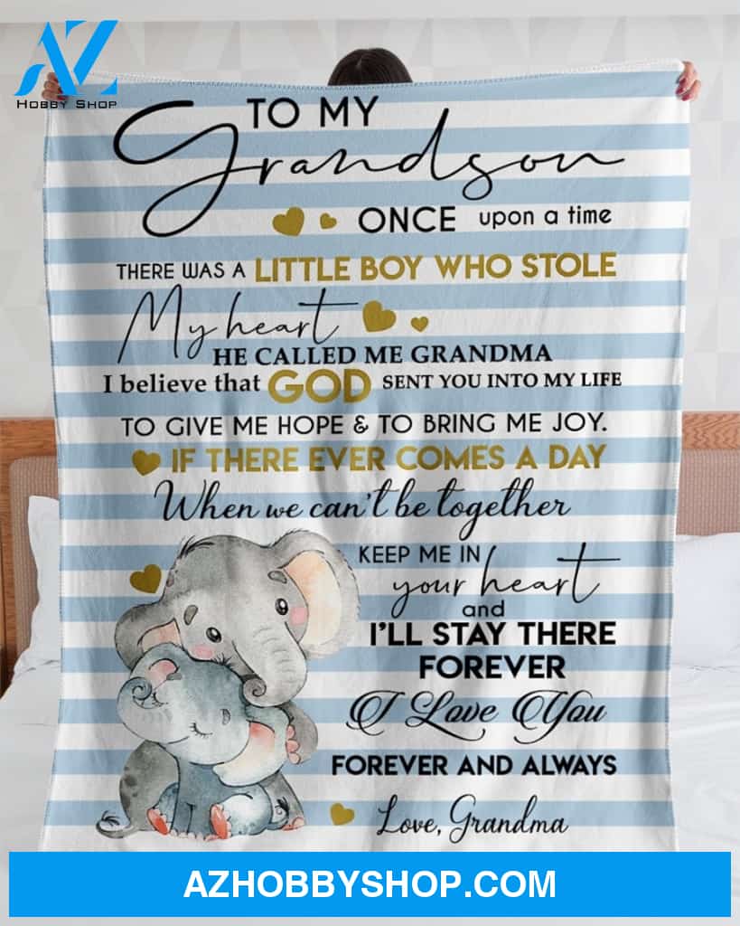 To My Grandson Blanket, Grandson Blanket From Grandma