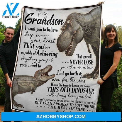 To My Grandson Blanket Go Forth And Aim For The Skies Gift From Grandma Fleece Blanket Unique Gifts