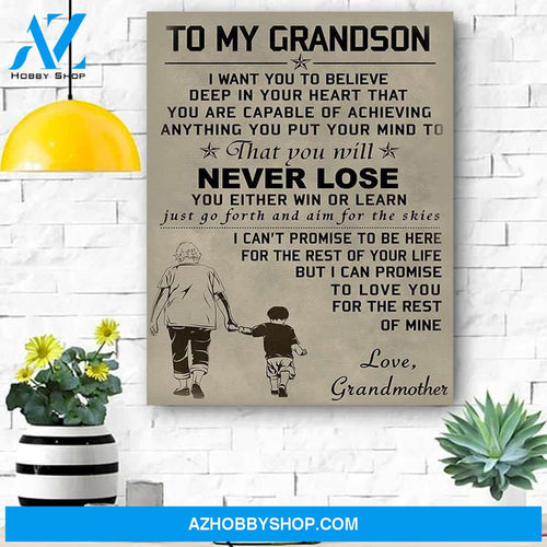 To My Grandson Canvas Print Wall Art - Matte Canvas