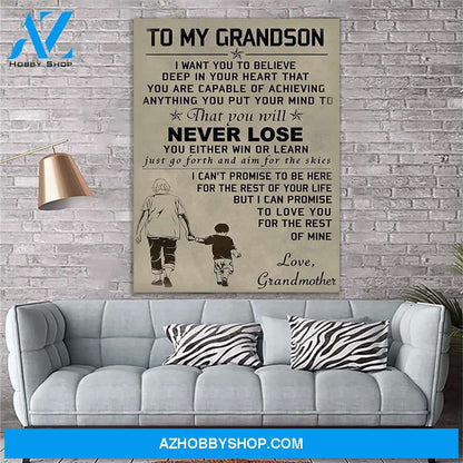 To My Grandson Canvas Print Wall Art - Matte Canvas