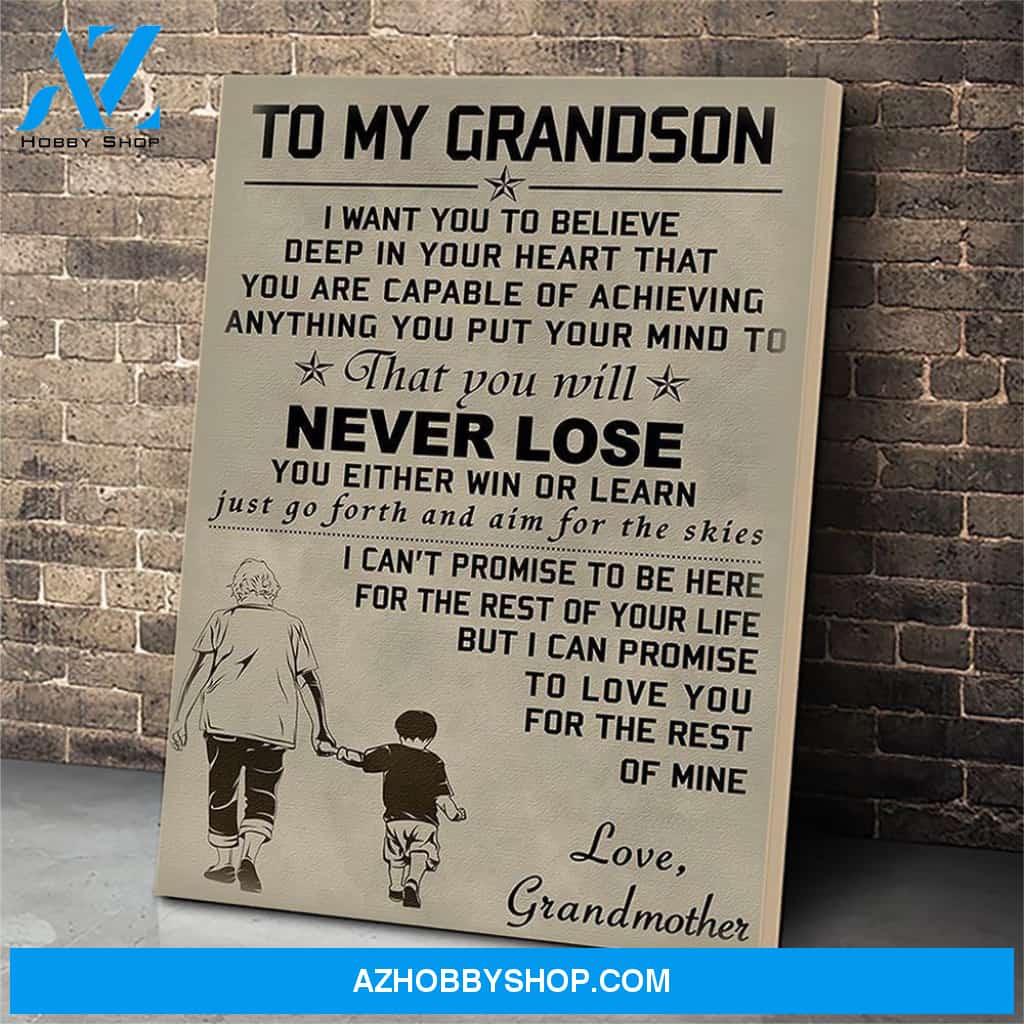 To My Grandson Canvas Print Wall Art - Matte Canvas