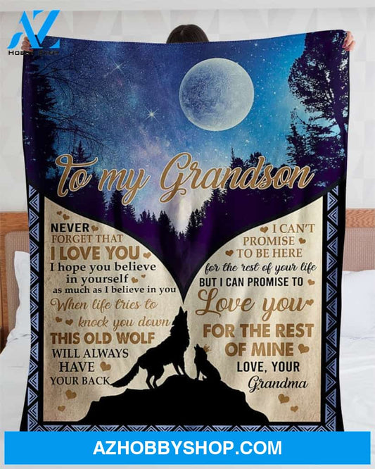 Personalized To My Grandson Fleece Blanket From Grandma I Hope You Beliveve In Yourself Great Customized Blanket For Birthday Christmas Thanksgiving