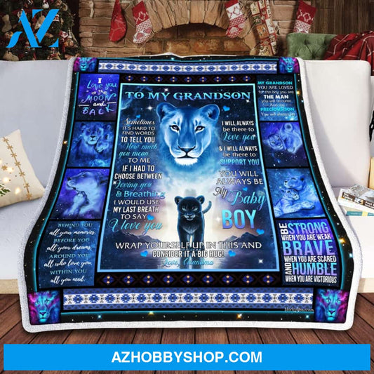 Personalized To My Grandson Fleece Blanket From Grandma I Will Always Be There To Love You Great Customized Blanket For Birthday Christmas Thanksgiving Anniversary