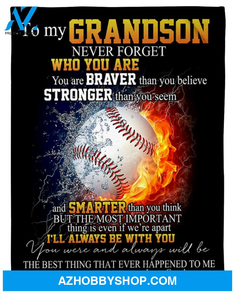 Personalized To My Grandson Fleece Blanket From Grandma The Best Thing That Ever Happened To Me Great Customized Blanket For Birthday Christmas Thanksgiving