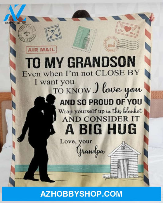 Personalized To My Grandson Fleece Blanket From Grandpa I Want You To Know I Love You Customized Blanket For Birthday Christmas Thanksgiving