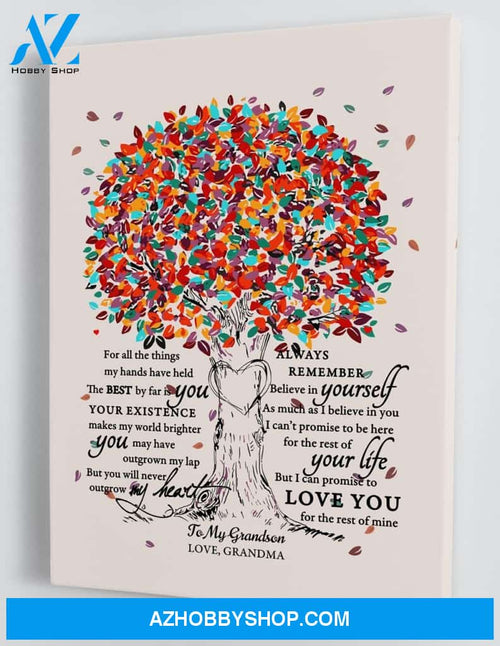 To My Grandson - From Grandma - Canvas Gift GMS001