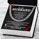 To My Husband - Best Home Run, Never Forget, Cuban Link Chain