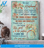 To my husband - Bicycle with flower basket - Thank you for being my great life partner - Portrait Canvas Prints, Wall Art