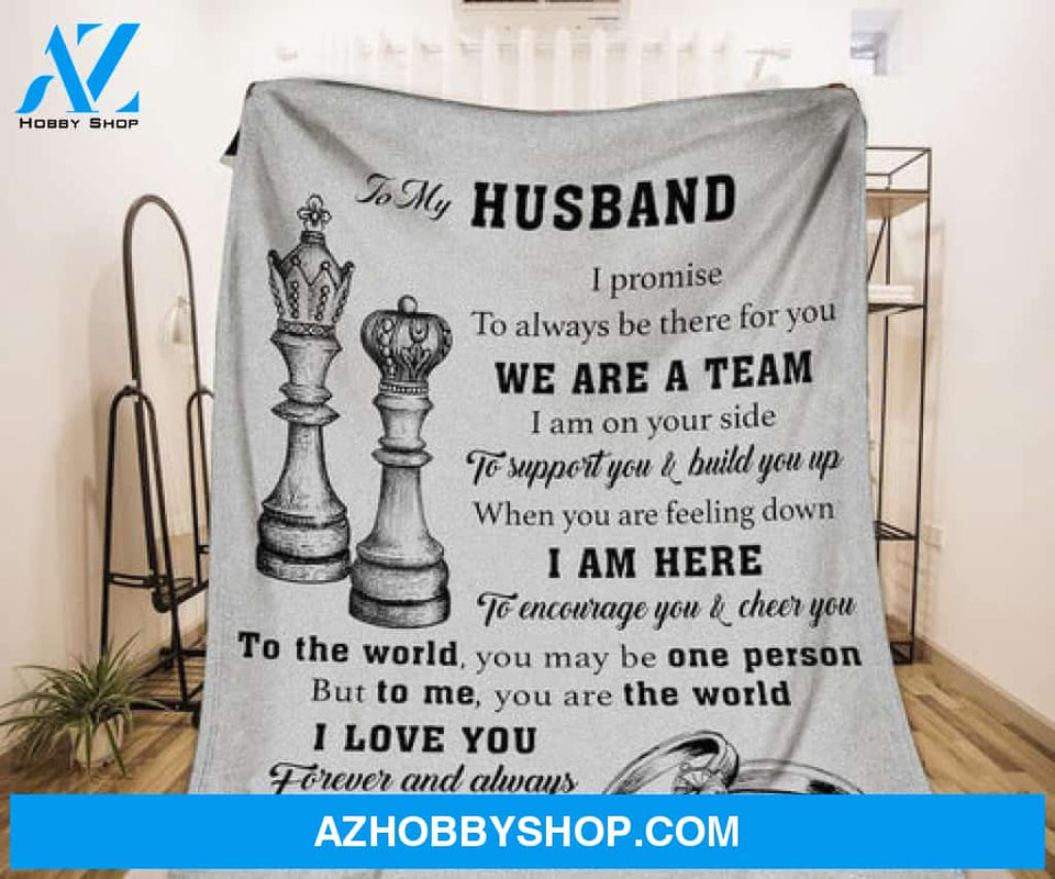 To My Husband Blanket,I Promise To Always Be There For You,Gift For Husband Family 