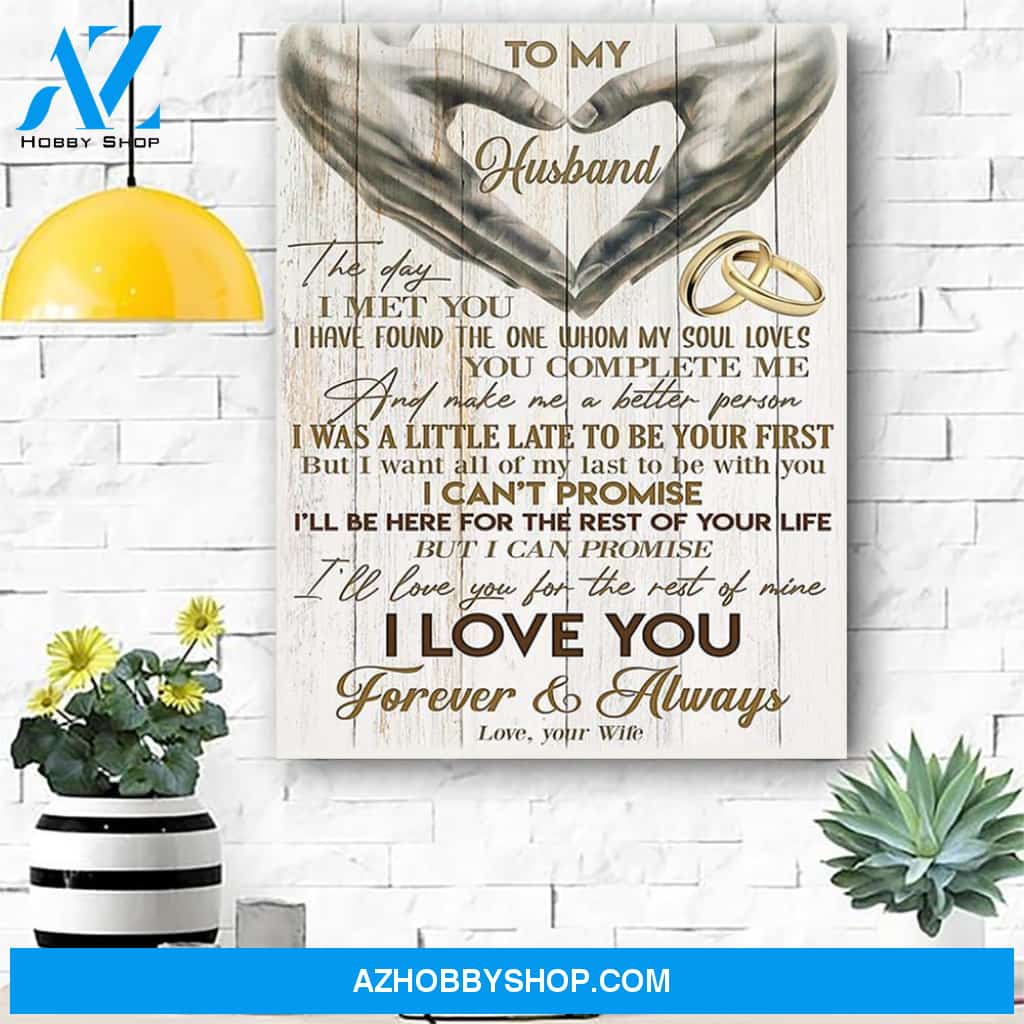 To My Husband Canvas Print Wall Art - Gift For Husband - Matte Canvas
