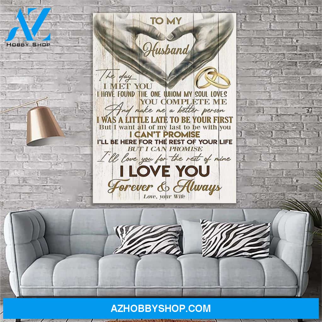 To My Husband Canvas Print Wall Art - Gift For Husband - Matte Canvas