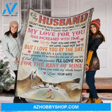 Personalized To My Husband Couple Foxes Fleece Blanket From Wife I Love You For The Rest Of Mine Great Customized Blanket For Birthday Christmas Thanksgiving