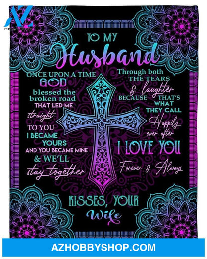 Personalized To My Husband Fleece Blanket From Wife I Became Yours and You Became Me Great Customized Blanket For Birthday Christmas Thanksgiving Anniversary