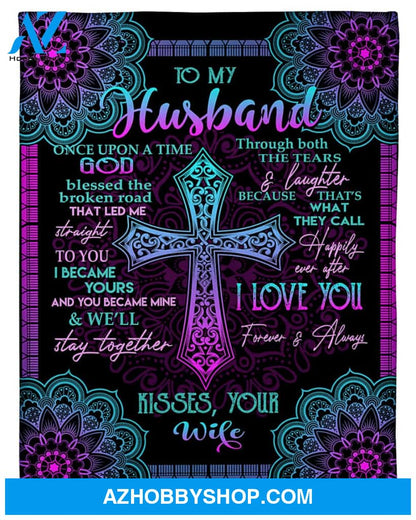 Personalized To My Husband Fleece Blanket From Wife I Became Yours and You Became Me Great Customized Blanket For Birthday Christmas Thanksgiving Anniversary