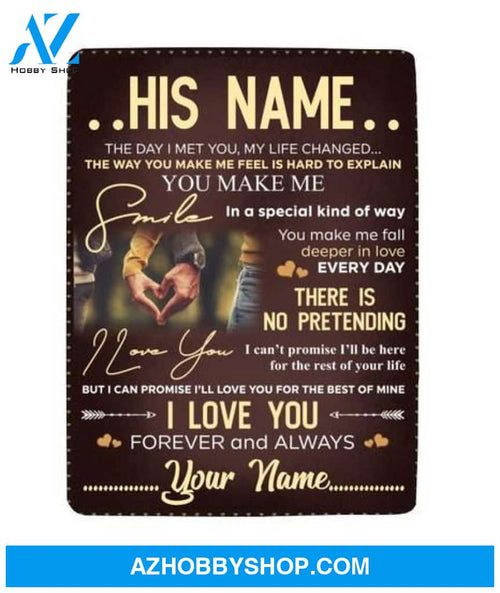 Personalized To My Husband Fleece Blanket There Is No Pretending Great Customized Gift For Father's Day Birthday Christmas Thanksgiving Valentine