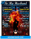 To My Husband From Wife Blanket You Complete Me And Make Me A Better Person, G t For Husband Home Decor Bedding Couch Sofa Soft and Comfy Cozy