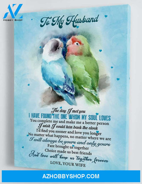 To My Husband - From Wife - Framed Canvas Gift WH010