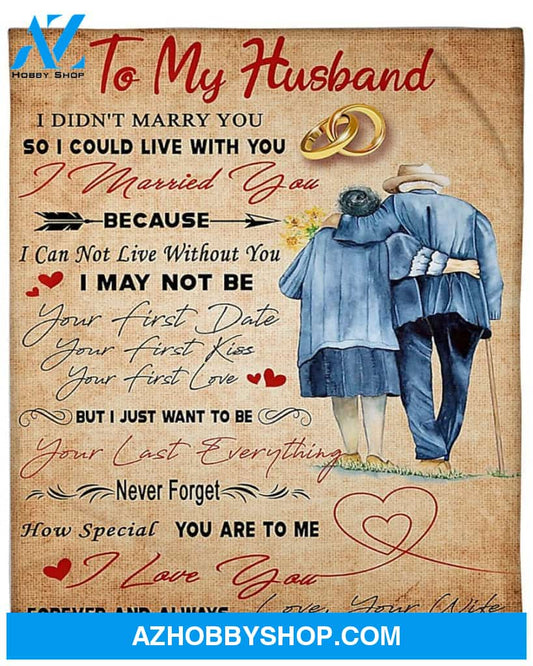 Personalized To My Husband From Wife I Could Live With You Fleece Blanket Great Customized Gifts For Birthday Christmas Thanksgiving Wedding Valentine's Day
