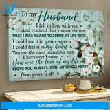 To my husband - Hummingbird - You are the love of my life - Couple Landscape Canvas Prints, Wall Art