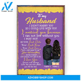 To My Husband I Didn't Marry You So I Could Live With You, Family Custom Poster/Canvas, Gift For Family, Couple