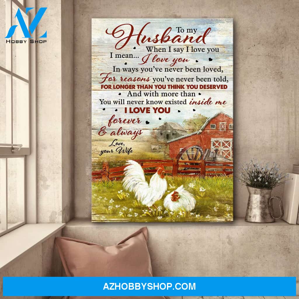To my husband - I love you for longer than you think you deserved - Couple Portrait Canvas Prints, Wall Art